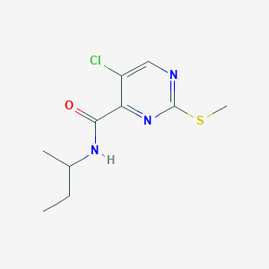 molecular formula C10H14ClN3OS B12159495 N-(butan-2-yl)-5-chloro-2-(methylsulfanyl)pyrimidine-4-carboxamide 