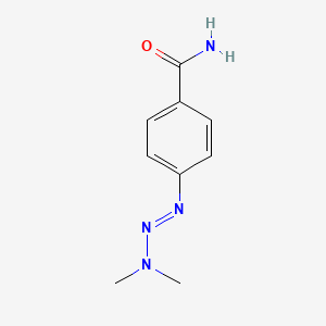 molecular formula C9H12N4O B1215953 1-(4-Carboxamidophenyl)-3,3-dimethyltriazene CAS No. 33330-91-5