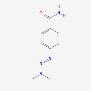 molecular formula C9H12N4O B1215953 Benzamide, p-(3,3-dimethyl-1-triazeno)- CAS No. 33330-91-5