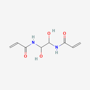 molecular formula C8H12N2O4 B1215955 N,N'-(1,2-Dihydroxyethylene)bisacrylamide CAS No. 868-63-3