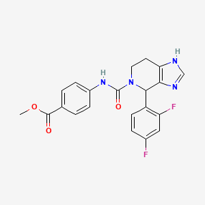molecular formula C21H18F2N4O3 B12159553 methyl 4-({[4-(2,4-difluorophenyl)-3,4,6,7-tetrahydro-5H-imidazo[4,5-c]pyridin-5-yl]carbonyl}amino)benzoate 