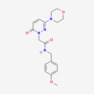 molecular formula C18H22N4O4 B12159573 N-(4-methoxybenzyl)-2-[3-(morpholin-4-yl)-6-oxopyridazin-1(6H)-yl]acetamide 