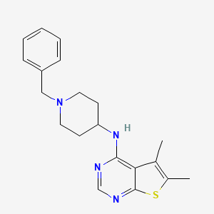molecular formula C20H24N4S B12159604 N-(1-benzylpiperidin-4-yl)-5,6-dimethylthieno[2,3-d]pyrimidin-4-amine 