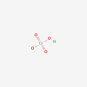 molecular formula CrHO4- B1215962 Chromate (CrO42-), hydrogen CAS No. 15596-54-0
