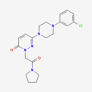 molecular formula C20H24ClN5O2 B12159651 6-[4-(3-chlorophenyl)piperazin-1-yl]-2-[2-oxo-2-(pyrrolidin-1-yl)ethyl]pyridazin-3(2H)-one 