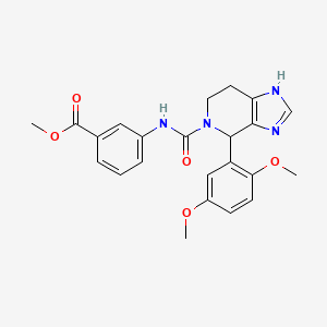molecular formula C23H24N4O5 B12159691 methyl 3-(4-(2,5-dimethoxyphenyl)-4,5,6,7-tetrahydro-3H-imidazo[4,5-c]pyridine-5-carboxamido)benzoate 