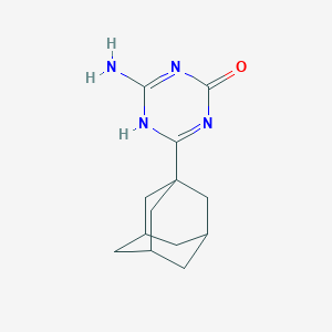 molecular formula C13H18N4O B121597 4-(Adamantan-1-yl)-6-amino-1,3,5-triazin-2-ol CAS No. 151250-94-1