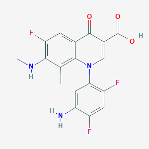 1-(5-Amino-2,4-difluorophenyl)-6-fluoro-8-methyl-7-methylamino-4-oxo-1,4-dihydroquinoline-3-carboxylic acid
