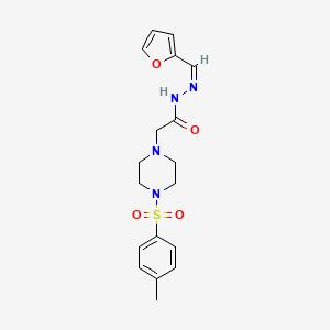 molecular formula C18H22N4O4S B12159842 N'-[(Z)-furan-2-ylmethylidene]-2-{4-[(4-methylphenyl)sulfonyl]piperazin-1-yl}acetohydrazide 