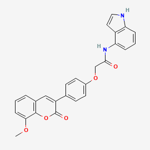 molecular formula C26H20N2O5 B12159856 N-(1H-indol-4-yl)-2-[4-(8-methoxy-2-oxo-2H-chromen-3-yl)phenoxy]acetamide 