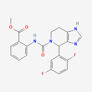 molecular formula C21H18F2N4O3 B12159858 methyl 2-({[4-(2,5-difluorophenyl)-3,4,6,7-tetrahydro-5H-imidazo[4,5-c]pyridin-5-yl]carbonyl}amino)benzoate 