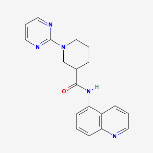 molecular formula C19H19N5O B12159897 1-(pyrimidin-2-yl)-N-(quinolin-5-yl)piperidine-3-carboxamide 