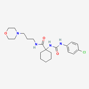 molecular formula C21H31ClN4O3 B1215991 1-[[(4-chloroanilino)-oxomethyl]amino]-N-[3-(4-morpholinyl)propyl]-1-cyclohexanecarboxamide 