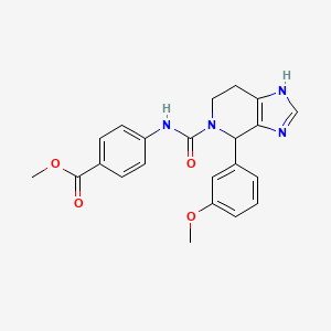 molecular formula C22H22N4O4 B12159912 methyl 4-({[4-(3-methoxyphenyl)-3,4,6,7-tetrahydro-5H-imidazo[4,5-c]pyridin-5-yl]carbonyl}amino)benzoate 
