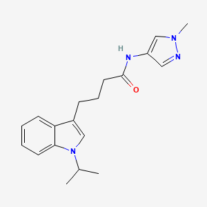 molecular formula C19H24N4O B12159918 N-(1-methyl-1H-pyrazol-4-yl)-4-[1-(propan-2-yl)-1H-indol-3-yl]butanamide 