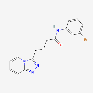 molecular formula C16H15BrN4O B12159944 N-(3-bromophenyl)-4-([1,2,4]triazolo[4,3-a]pyridin-3-yl)butanamide 