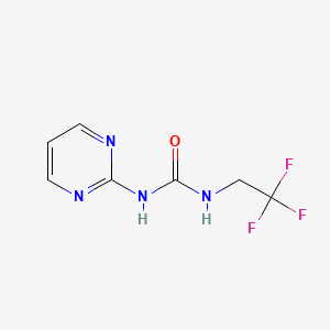 molecular formula C7H7F3N4O B1215996 1-(2-Pyrimidinyl)-3-(2,2,2-trifluoroethyl)urea 