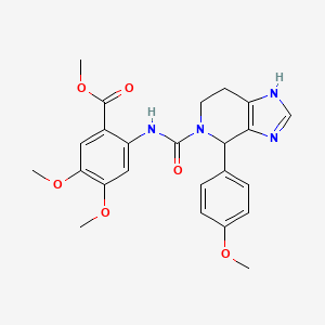 molecular formula C24H26N4O6 B12159987 methyl 4,5-dimethoxy-2-({[4-(4-methoxyphenyl)-3,4,6,7-tetrahydro-5H-imidazo[4,5-c]pyridin-5-yl]carbonyl}amino)benzoate 