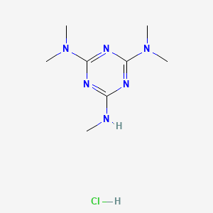 molecular formula C8H17ClN6 B1216008 Pentamethylmelamine hydrochloride CAS No. 35832-09-8