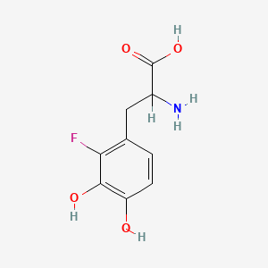 molecular formula C9H10FNO4 B1216010 2-Amino-3-(2-fluoro-3,4-dihydroxyphenyl)propanoic acid 