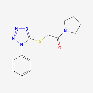 molecular formula C13H15N5OS B12160120 5-[(2-oxo-2-pyrrolidin-1-ylethyl)thio]-1-phenyl-1H-tetrazole 