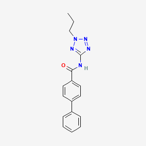 molecular formula C17H17N5O B1216013 4-phenyl-N-(2-propyl-5-tetrazolyl)benzamide 