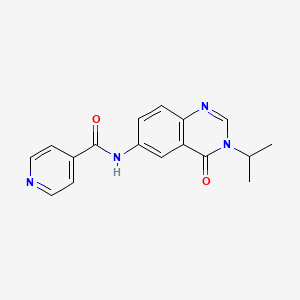 molecular formula C17H16N4O2 B12160142 N-[4-oxo-3-(propan-2-yl)-3,4-dihydroquinazolin-6-yl]pyridine-4-carboxamide 