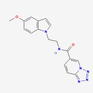molecular formula C17H16N6O2 B12160151 N-[2-(5-methoxy-1H-indol-1-yl)ethyl]tetrazolo[1,5-a]pyridine-6-carboxamide 