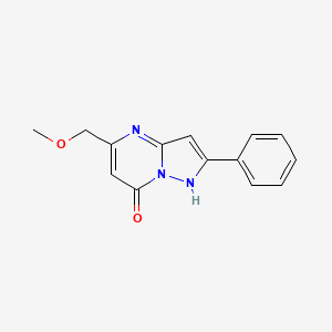 molecular formula C14H13N3O2 B1216017 5-(methoxymethyl)-2-phenyl-1H-pyrazolo[1,5-a]pyrimidin-7-one 