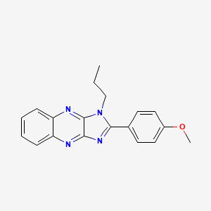 molecular formula C19H18N4O B1216019 2-(4-Methoxyphenyl)-3-propylimidazo[4,5-b]quinoxaline 