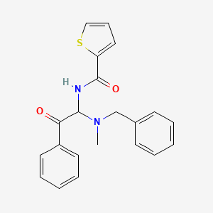 molecular formula C21H20N2O2S B12160241 N-{1-[benzyl(methyl)amino]-2-oxo-2-phenylethyl}thiophene-2-carboxamide 