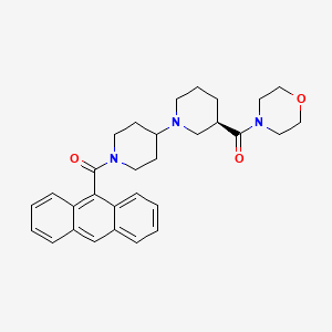 molecular formula C30H35N3O3 B1216025 (3R)-1'-(9-anthrylcarbonyl)-3-(morpholin-4-ylcarbonyl)-1,4'-bipiperidine CAS No. 591778-68-6