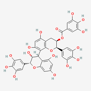 molecular formula C37H30O18 B1216027 epigallocatechin-(4beta->8)-epigallocatechin-3-O-gallate 