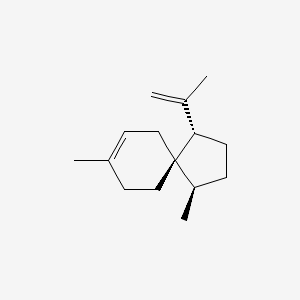 molecular formula C15H24 B1216030 (1R,4S,5S)-1,8-dimethyl-4-prop-1-en-2-ylspiro[4.5]dec-8-ene CAS No. 24048-44-0