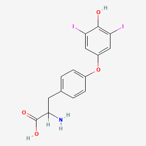 molecular formula C15H13I2NO4 B1216033 O-(4-Hydroxy-3,5-diiodophenyl)-DL-tyrosine CAS No. 60363-25-9