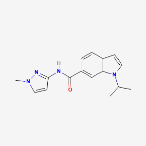 molecular formula C16H18N4O B12160382 N-(1-methyl-1H-pyrazol-3-yl)-1-(propan-2-yl)-1H-indole-6-carboxamide 