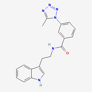 molecular formula C19H18N6O B12160410 N-[2-(1H-indol-3-yl)ethyl]-3-(5-methyl-1H-tetrazol-1-yl)benzamide 