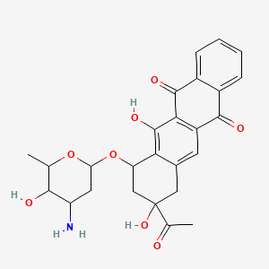 3-Acetyl-3,12-dihydroxy-6,11-dioxo-1,2,3,4,6,11-hexahydrotetracen-1-yl 3-amino-2,3,6-trideoxyhexopyranoside