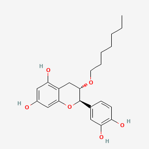 molecular formula C22H28O6 B1216054 Heptyl-3-catechin CAS No. 71628-07-4