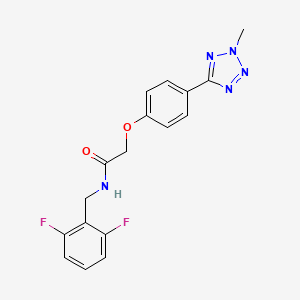 molecular formula C17H15F2N5O2 B12160560 N-(2,6-difluorobenzyl)-2-[4-(2-methyl-2H-tetrazol-5-yl)phenoxy]acetamide 