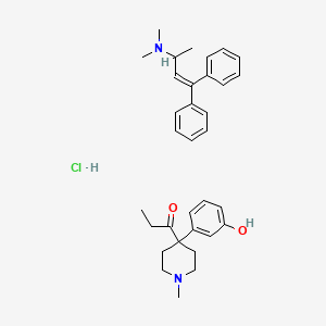 N,N-dimethyl-4,4-diphenylbut-3-en-2-amine;1-[4-(3-hydroxyphenyl)-1-methylpiperidin-4-yl]propan-1-one;hydrochloride