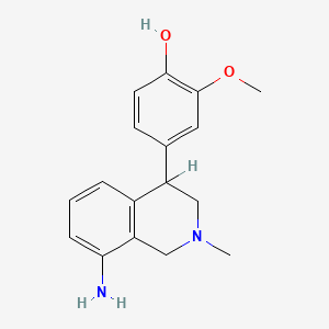 molecular formula C17H20N2O2 B1216066 4-(8-Amino-1,2,3,4-tetrahydro-2-methyl-4-isoquinolinyl)-2-methoxyphenol CAS No. 62080-80-2