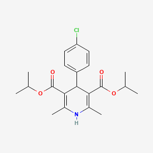 molecular formula C21H26ClNO4 B12160673 Dipropan-2-yl 4-(4-chlorophenyl)-2,6-dimethyl-1,4-dihydropyridine-3,5-dicarboxylate 