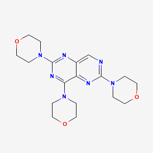 molecular formula C18H25N7O3 B1216070 2,4,6-Trimorpholinopyrimido(5,4-d)pyrimidine CAS No. 13665-58-2