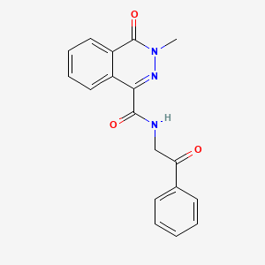 molecular formula C18H15N3O3 B12160729 3-methyl-4-oxo-N-(2-oxo-2-phenylethyl)-3,4-dihydrophthalazine-1-carboxamide 