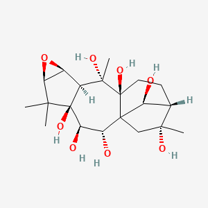 (2S,3S,4R,6R,8S,9R,10S,11S,14S,15R,17S)-5,5,10,15-tetramethyl-7-oxapentacyclo[12.2.1.01,11.04,9.06,8]heptadecane-2,3,4,10,11,15,17-heptol