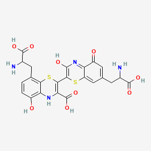 molecular formula C23H20N4O9S2 B1216075 Trichosiderin B CAS No. 35394-49-1