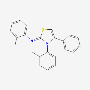 molecular formula C23H20N2S B12160786 N,3-bis(2-methylphenyl)-4-phenyl-1,3-thiazol-2-imine CAS No. 7595-70-2