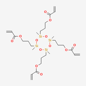 molecular formula C28H48O12Si4 B1216081 2,4,6,8-Tetramethyl-2,4,6,8-tetrakis(3-acryloyloxypropyl) cyclotetrasiloxane CAS No. 71550-64-6