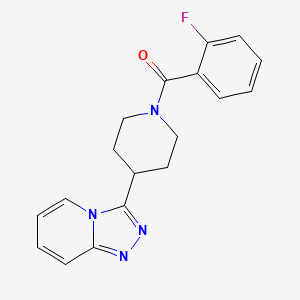 molecular formula C18H17FN4O B12160825 (2-Fluorophenyl)[4-([1,2,4]triazolo[4,3-a]pyridin-3-yl)piperidin-1-yl]methanone 